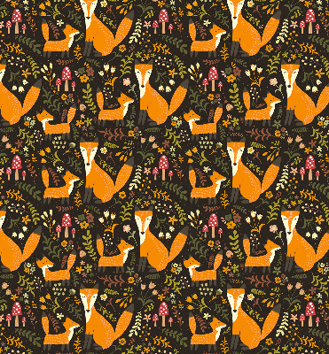 Rolgordijn verduisterend Vossen en planten