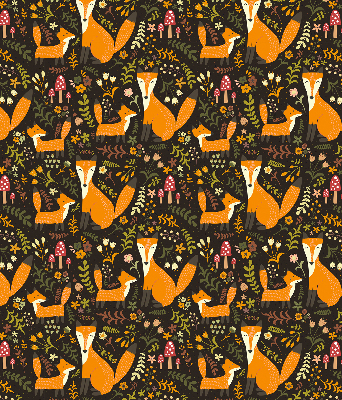 Rolgordijn verduisterend Vossen en planten