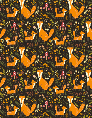 Rolgordijn verduisterend Vossen en planten