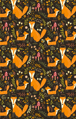 Rolgordijn verduisterend Vossen en planten