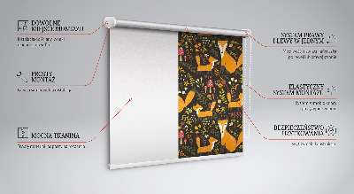 Rolgordijn verduisterend Vossen en planten