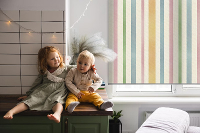 Rolgordijn voor het raam Kleurrijke verticale strepen