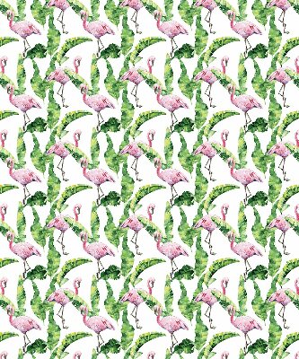 Rolgordijn verduisterend Flamingo's bij de bladeren