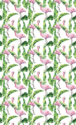 Rolgordijn verduisterend Flamingo's bij de bladeren