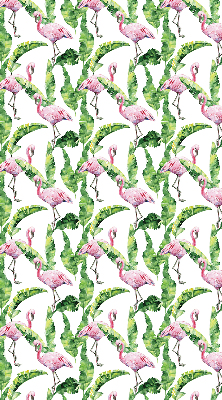 Rolgordijn verduisterend Flamingo's bij de bladeren