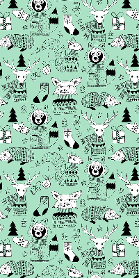 Rolgordijn voor het raam Winterdieren