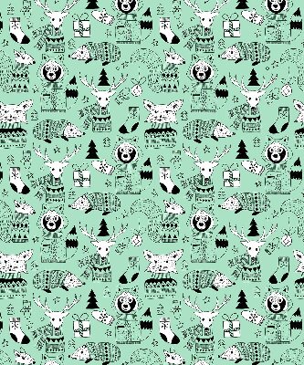 Rolgordijn voor het raam Winterdieren