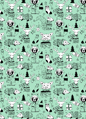 Rolgordijn voor het raam Winterdieren