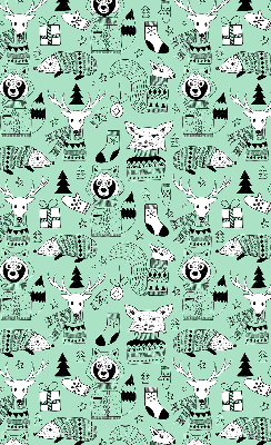 Rolgordijn voor het raam Winterdieren