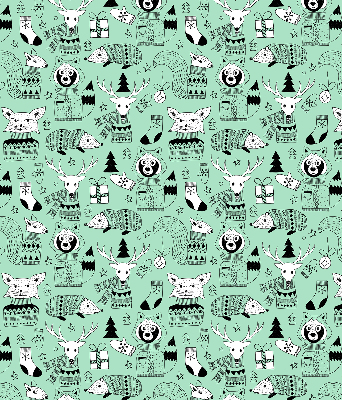 Rolgordijn voor het raam Winterdieren