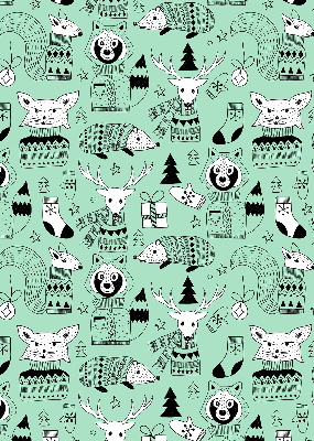 Rolgordijn voor het raam Winterdieren