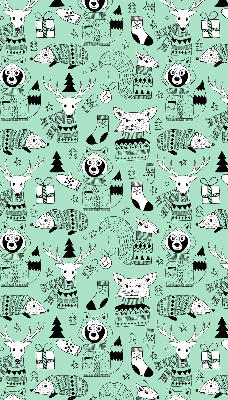 Rolgordijn voor het raam Winterdieren