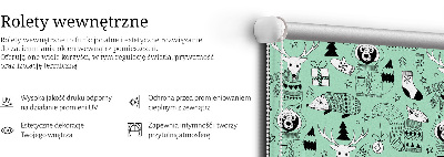 Rolgordijn voor het raam Winterdieren