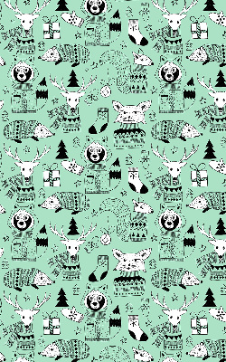 Rolgordijn voor het raam Winterdieren