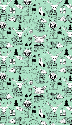 Rolgordijn voor het raam Winterdieren