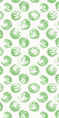 Rolgordijn verduisterend Planten weerspiegeld op groene cirkels