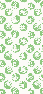 Rolgordijn verduisterend Planten weerspiegeld op groene cirkels