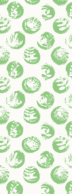 Rolgordijn verduisterend Planten weerspiegeld op groene cirkels