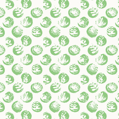 Rolgordijn verduisterend Planten weerspiegeld op groene cirkels