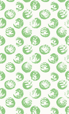 Rolgordijn verduisterend Planten weerspiegeld op groene cirkels