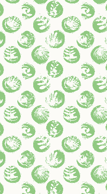 Rolgordijn verduisterend Planten weerspiegeld op groene cirkels