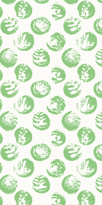 Rolgordijn verduisterend Planten weerspiegeld op groene cirkels