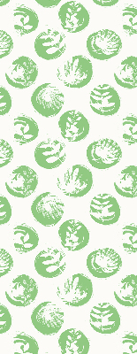 Rolgordijn verduisterend Planten weerspiegeld op groene cirkels