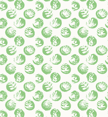 Rolgordijn verduisterend Planten weerspiegeld op groene cirkels