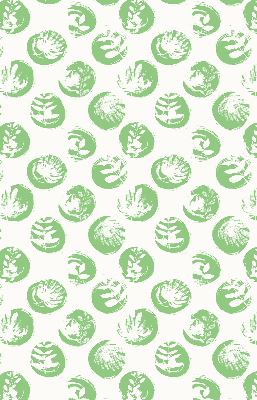 Rolgordijn verduisterend Planten weerspiegeld op groene cirkels