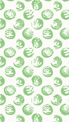 Rolgordijn verduisterend Planten weerspiegeld op groene cirkels