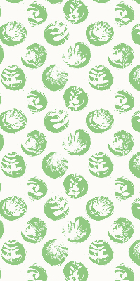 Rolgordijn verduisterend Planten weerspiegeld op groene cirkels