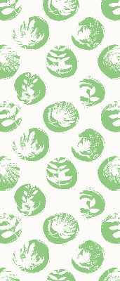 Rolgordijn verduisterend Planten weerspiegeld op groene cirkels