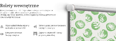 Rolgordijn verduisterend Planten weerspiegeld op groene cirkels