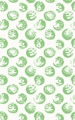 Rolgordijn verduisterend Planten weerspiegeld op groene cirkels