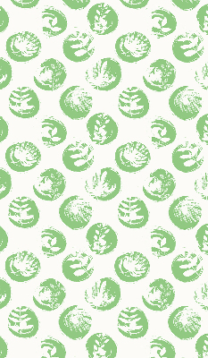 Rolgordijn verduisterend Planten weerspiegeld op groene cirkels