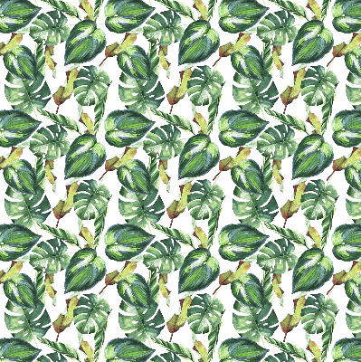 Rolgordijn voor het raam Tropische planten