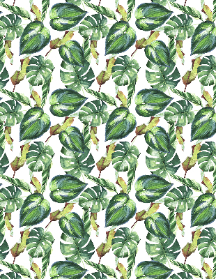 Rolgordijn voor het raam Tropische planten