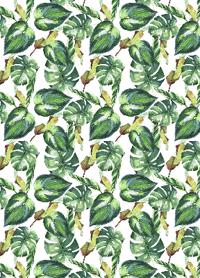 Rolgordijn voor het raam Tropische planten