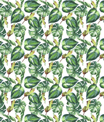 Rolgordijn voor het raam Tropische planten