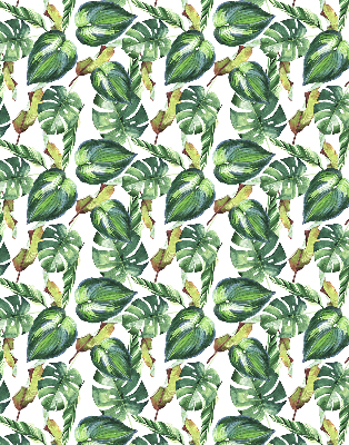 Rolgordijn voor het raam Tropische planten