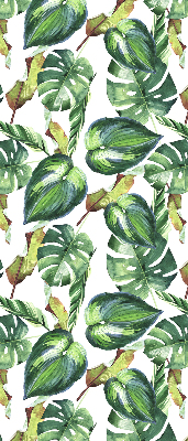 Rolgordijn voor het raam Tropische planten