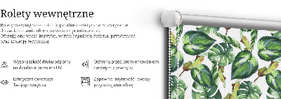 Rolgordijn voor het raam Tropische planten