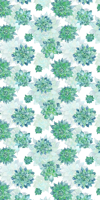 Rolgordijn verduisterend Groene bloemen