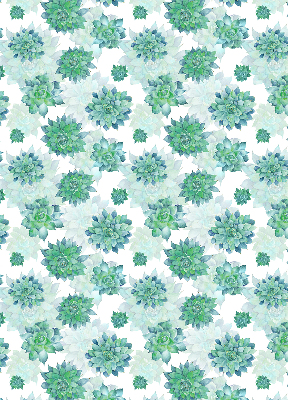 Rolgordijn verduisterend Groene bloemen