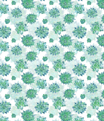 Rolgordijn verduisterend Groene bloemen