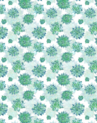 Rolgordijn verduisterend Groene bloemen