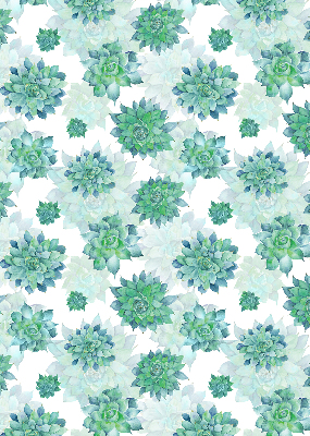 Rolgordijn verduisterend Groene bloemen