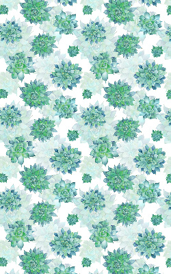 Rolgordijn verduisterend Groene bloemen