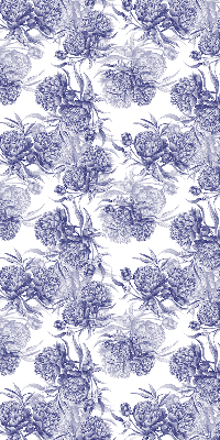 Rolgordijn voor het raam Blauw boeket