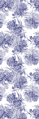 Rolgordijn voor het raam Blauw boeket